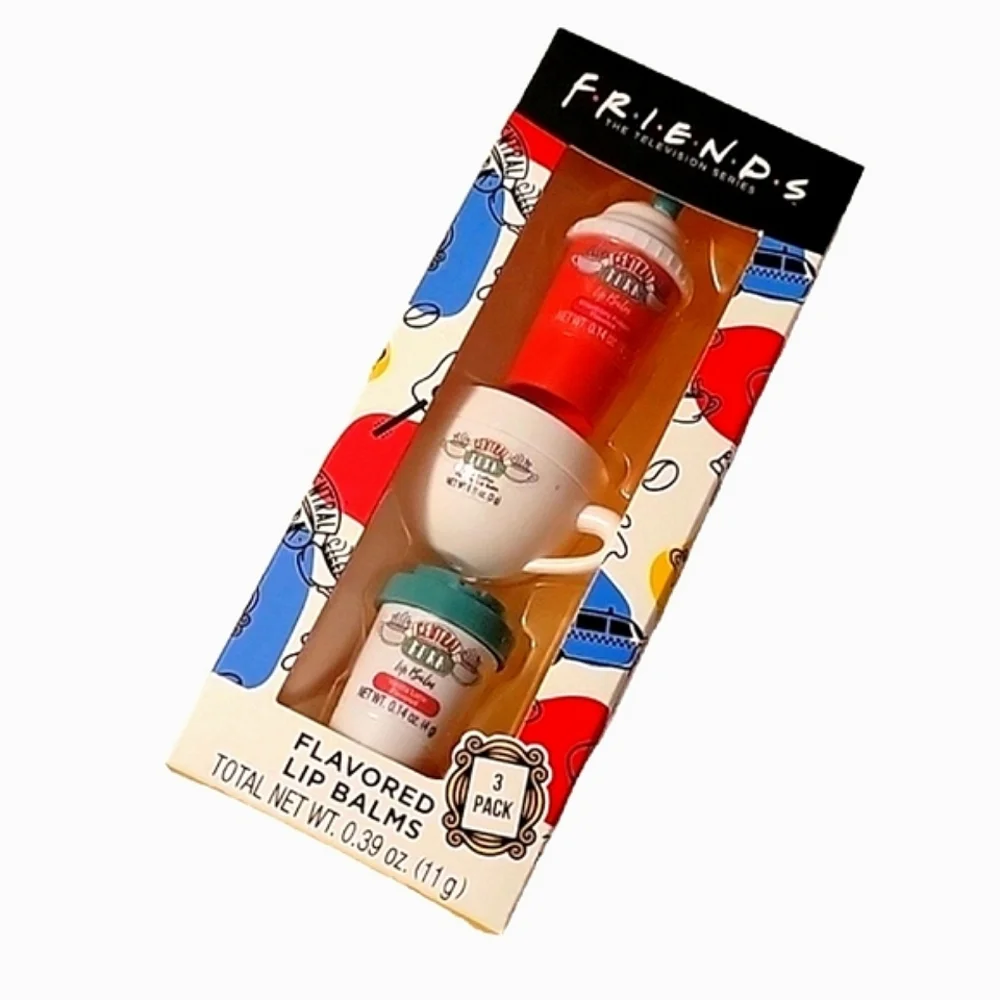 NEW Friends Central Perk 3-Pack Flavored Lip Balm Set